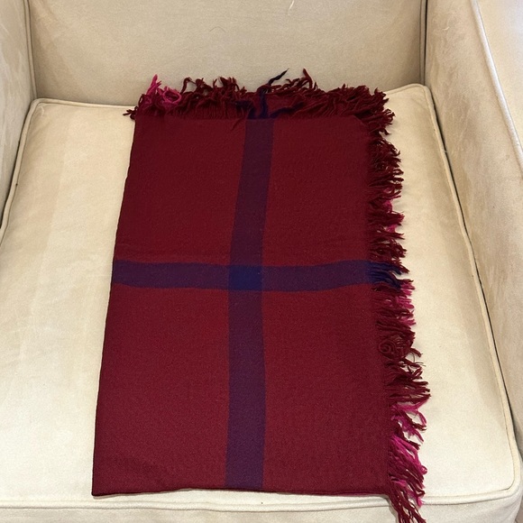 BURBERRY Large Giant Checker Wool Scarf - Picture 4 of 5